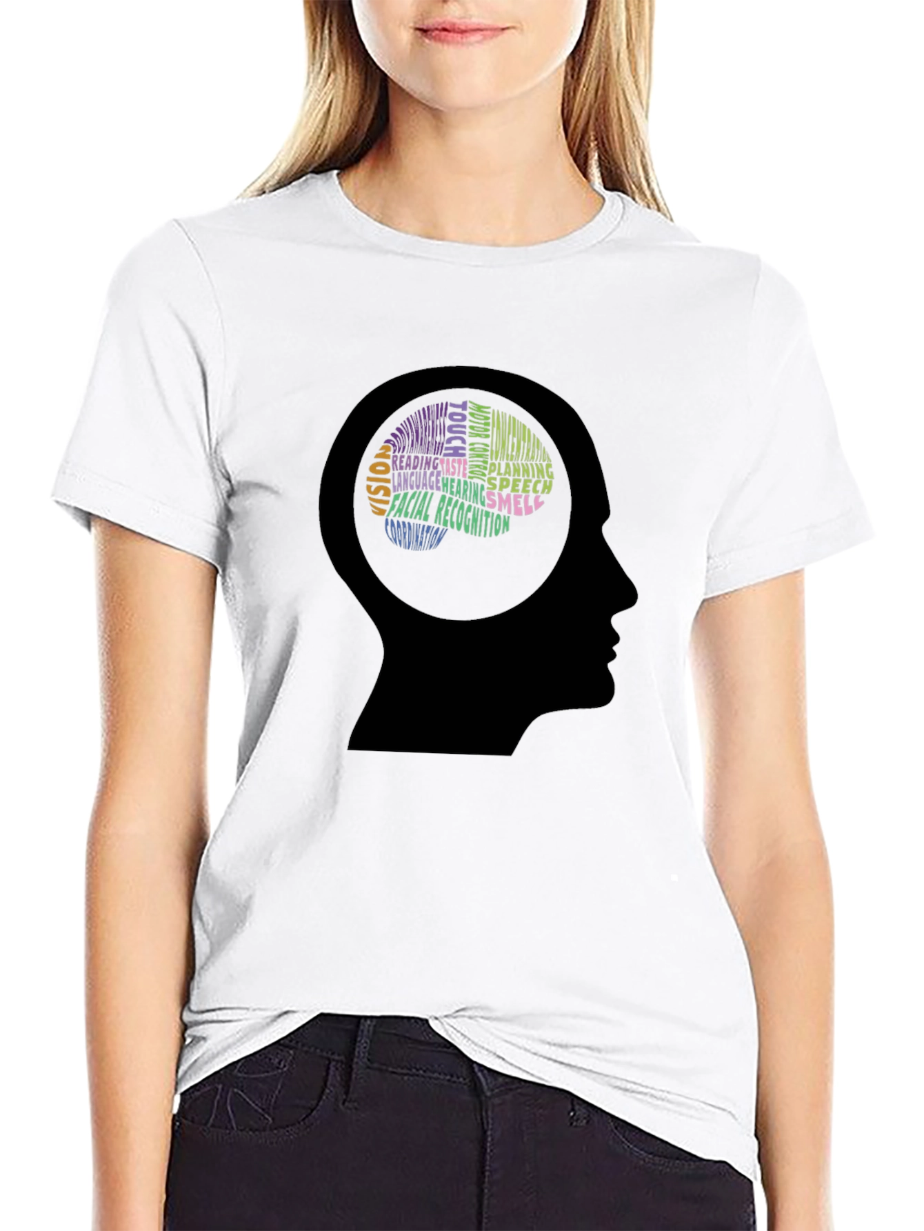 Brain Function Word Art Graphic T-Shirt