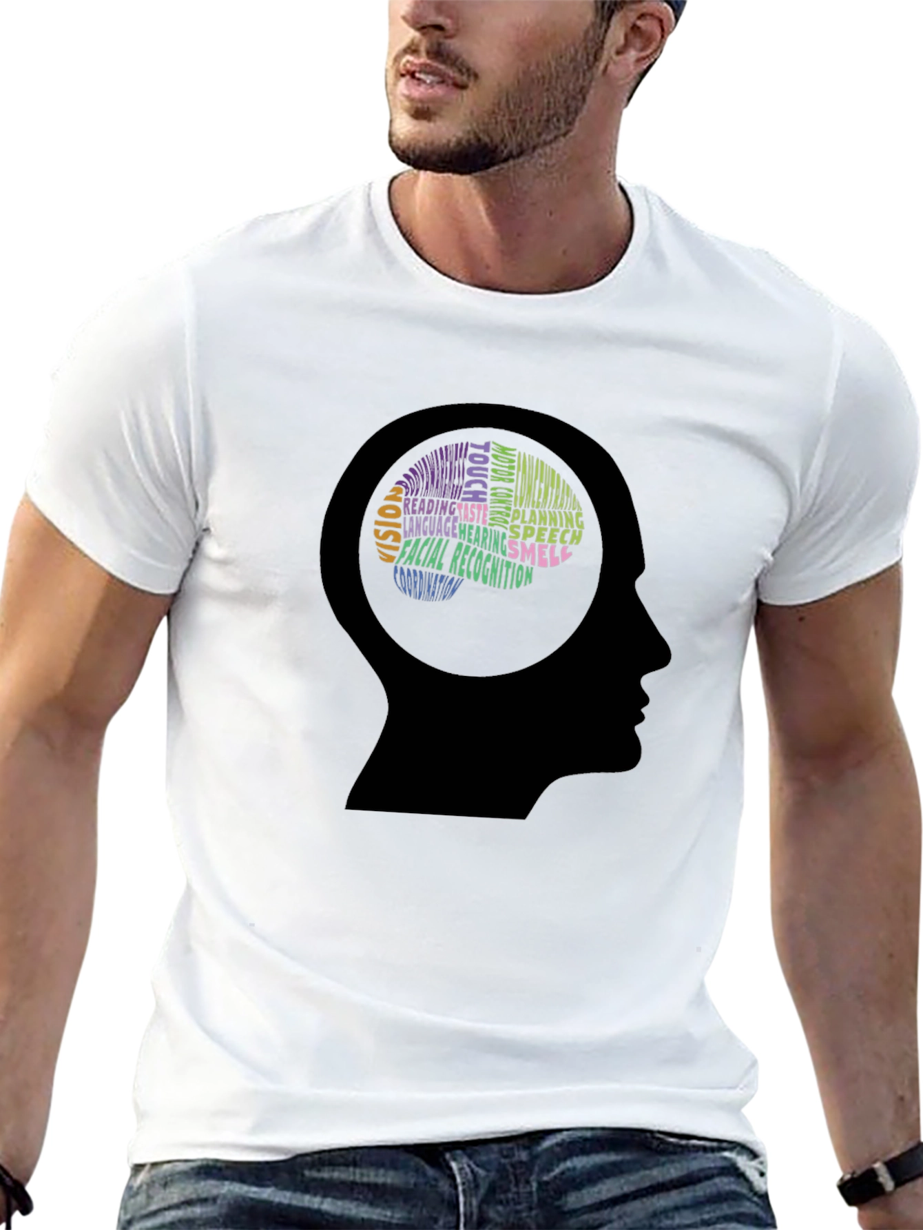Brain Function Word Art Graphic T-Shirt