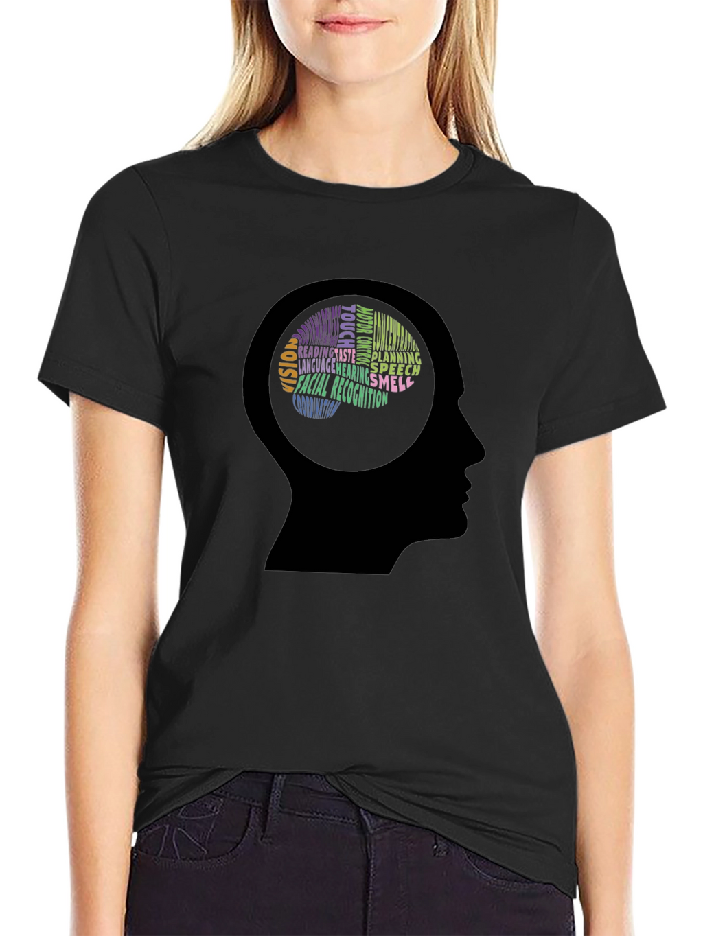 Brain Function Word Art Graphic T-Shirt