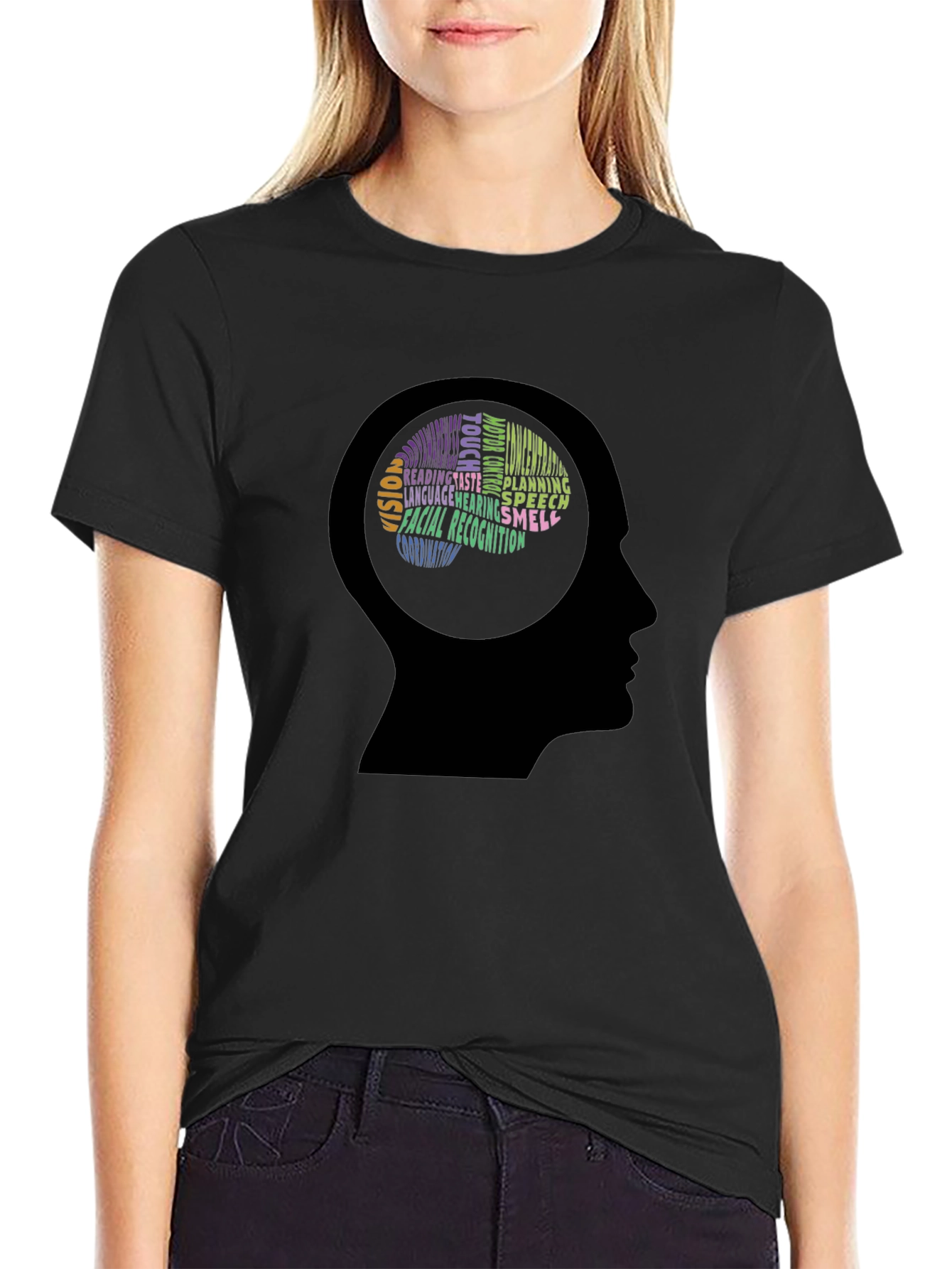 Brain Function Word Art Graphic T-Shirt