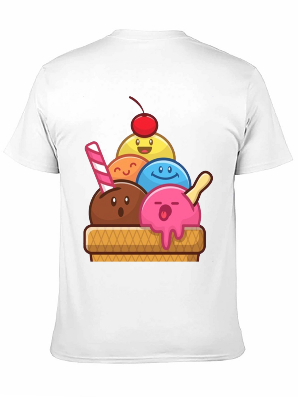 Ice Cream Scoop T-Shirt - Fun Cartoon Design