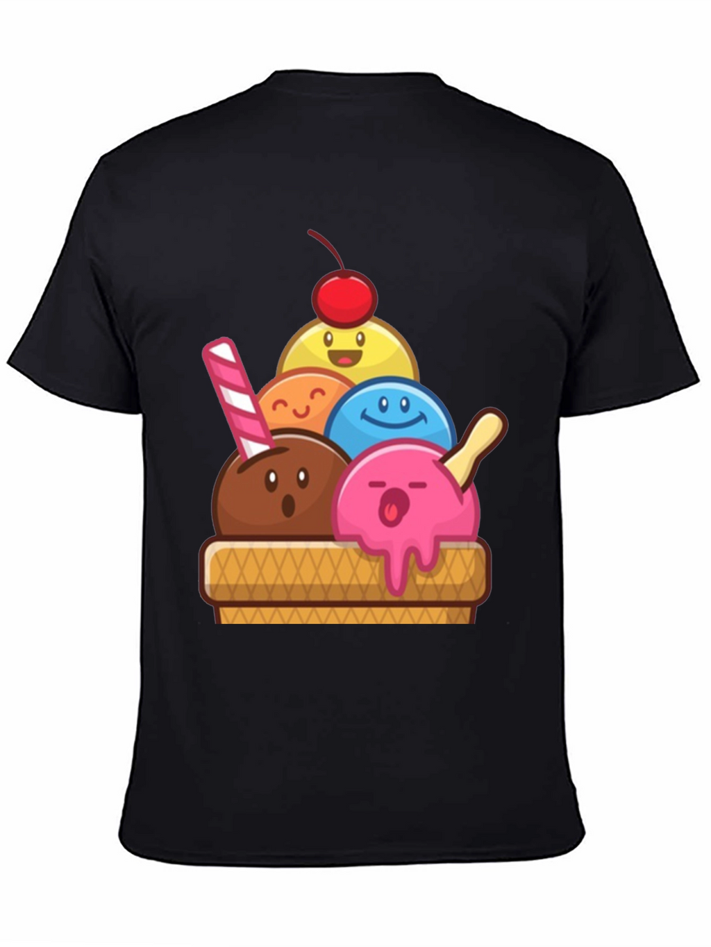 Ice Cream Scoop T-Shirt - Fun Cartoon Design