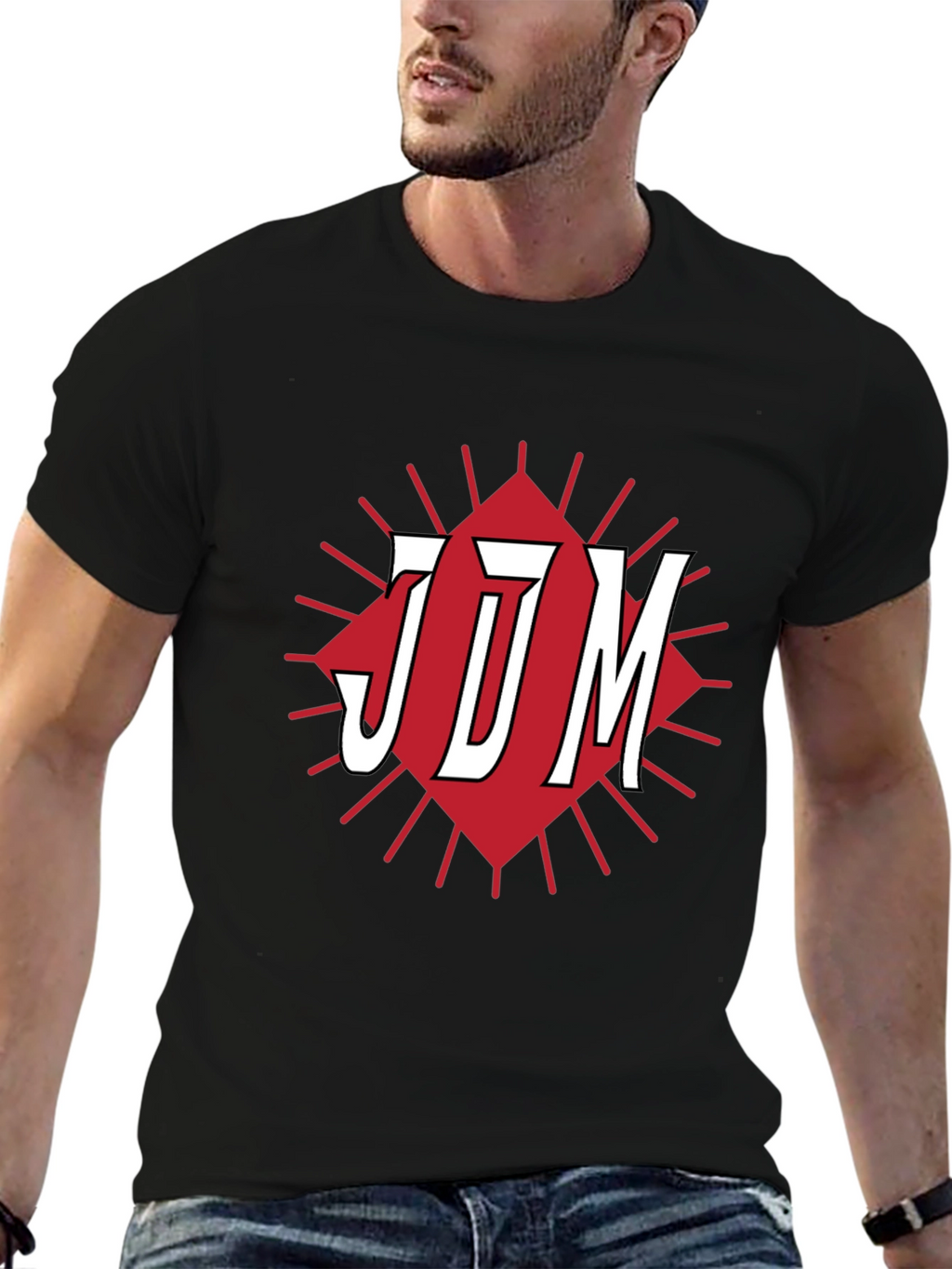 JDM Graphic Tee - Black Cotton Blend