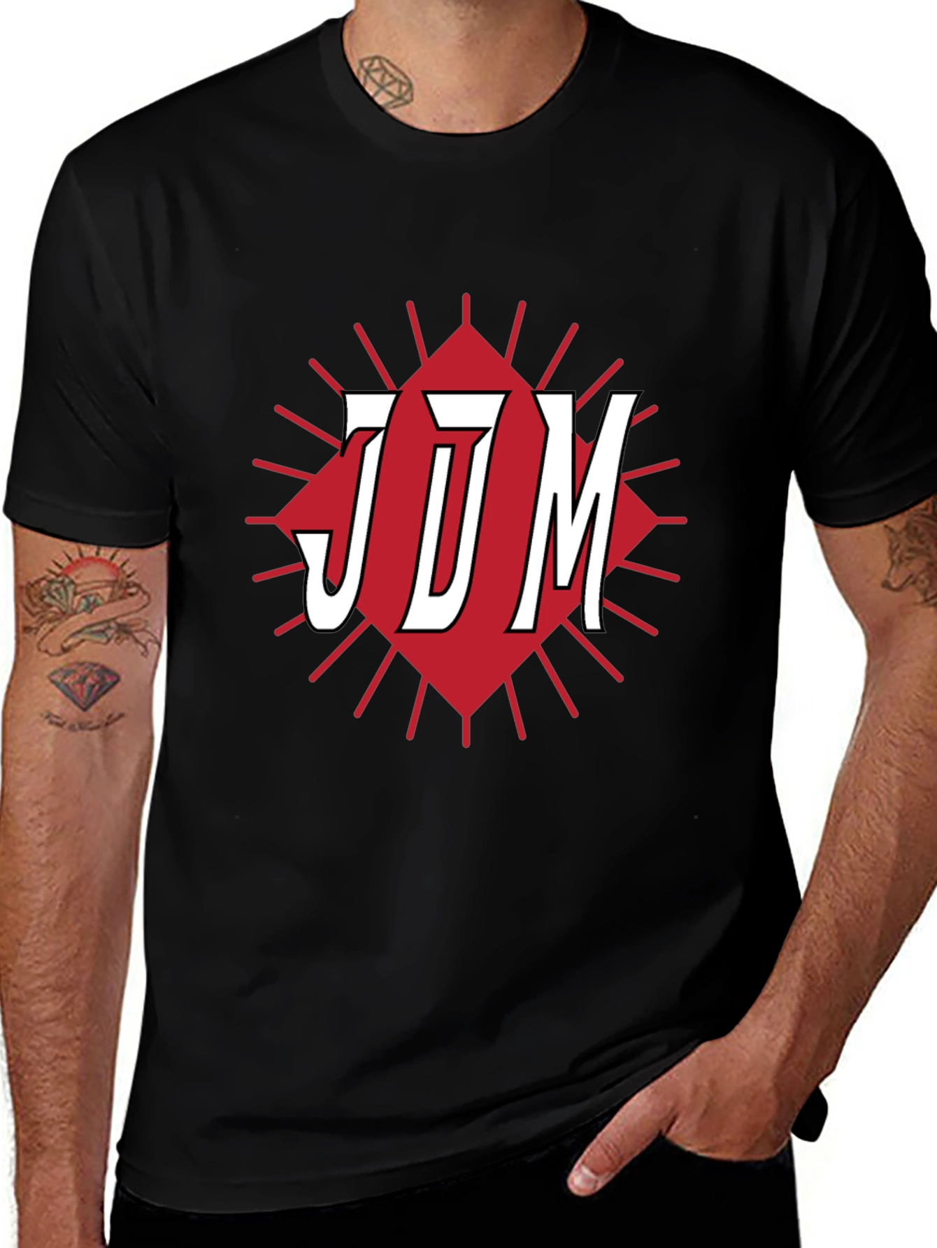 JDM Graphic Tee - Black Cotton Blend