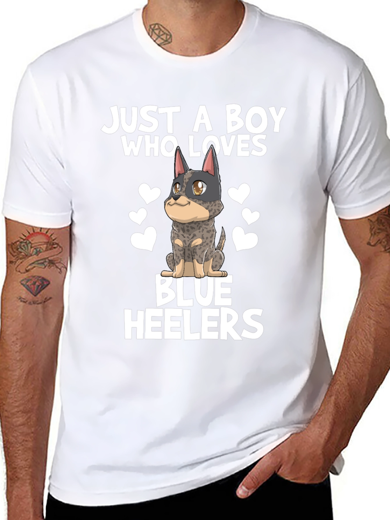 Blue Heeler Dog Lover Mens T-Shirt