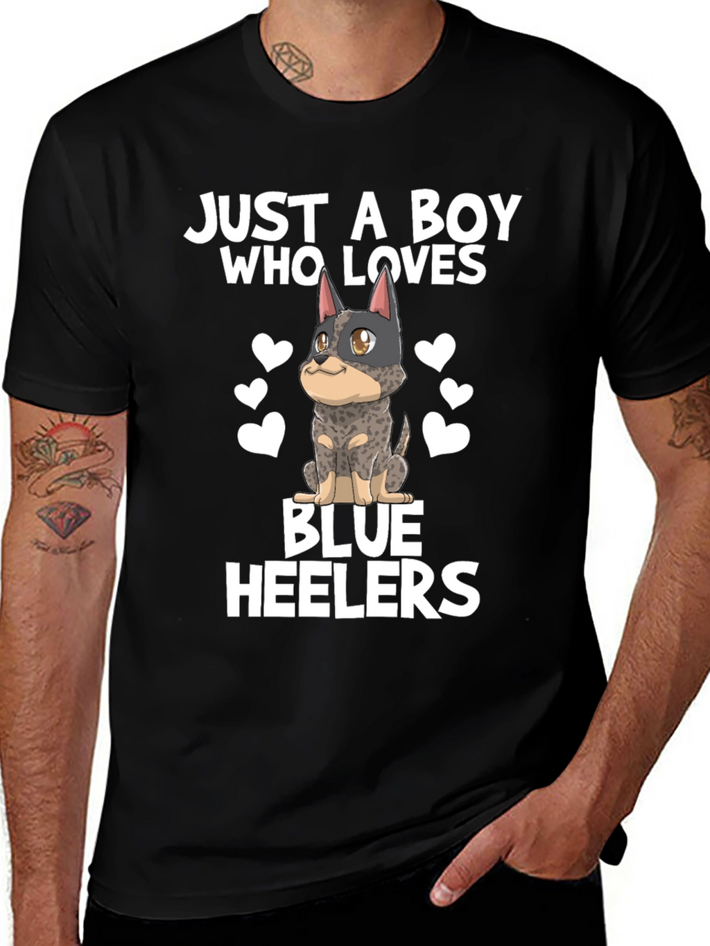 Blue Heeler Dog Lover Mens T-Shirt