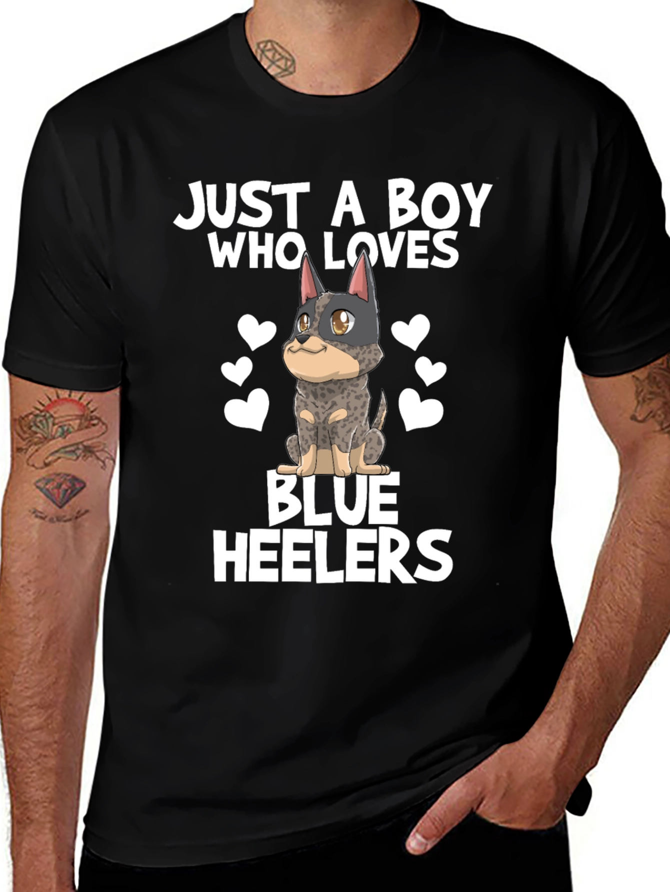 Blue Heeler Dog Lover Mens T-Shirt
