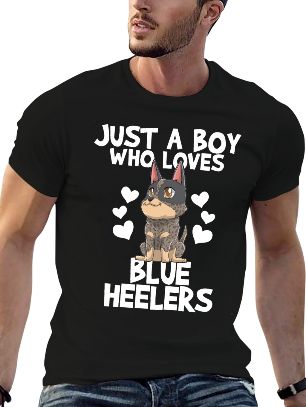Blue Heeler Dog Lover Mens T-Shirt