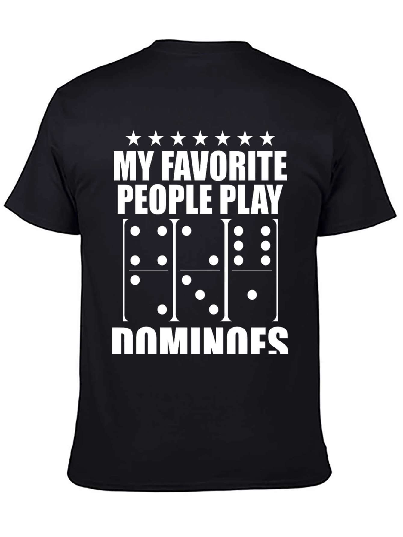 My Favorite People Play Dominoes Black T-Shirt