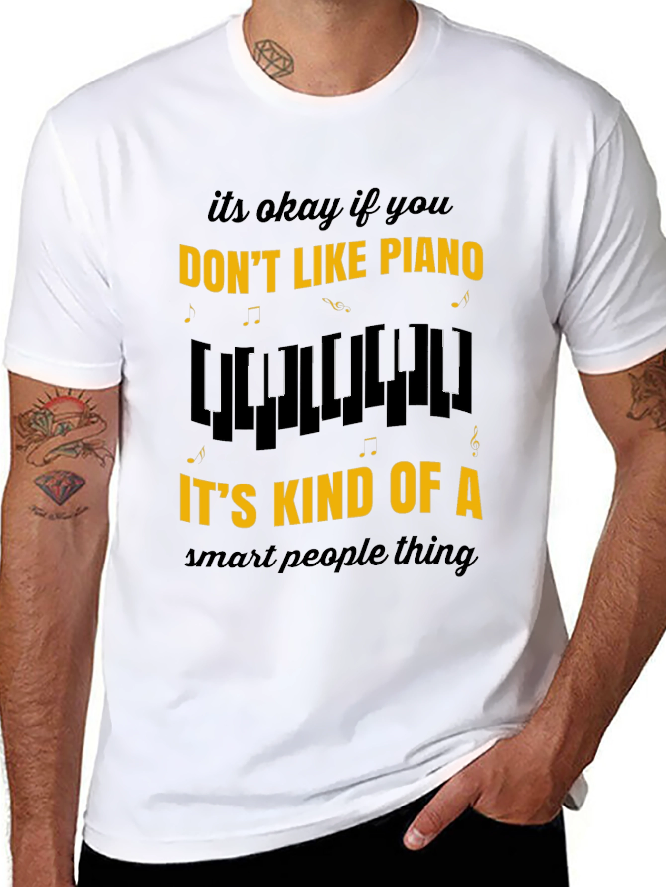 Funny Piano Lover Tee - Smart People Music Shirt