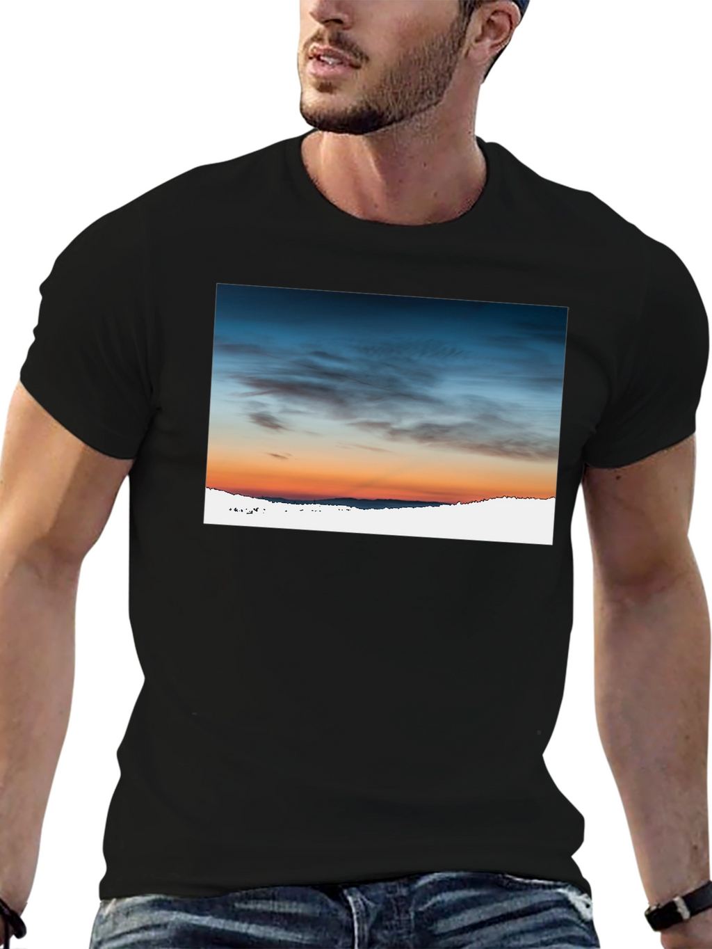 Sunset Sky Graphic Tee - Premium Cotton Blend