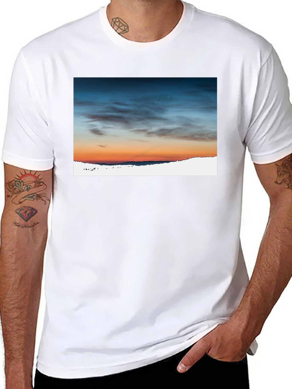 Sunset Sky Graphic Tee - Premium Cotton Blend