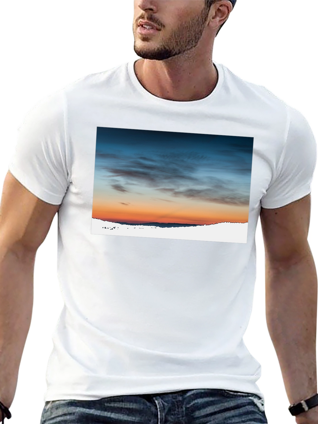 Sunset Sky Graphic Tee - Premium Cotton Blend