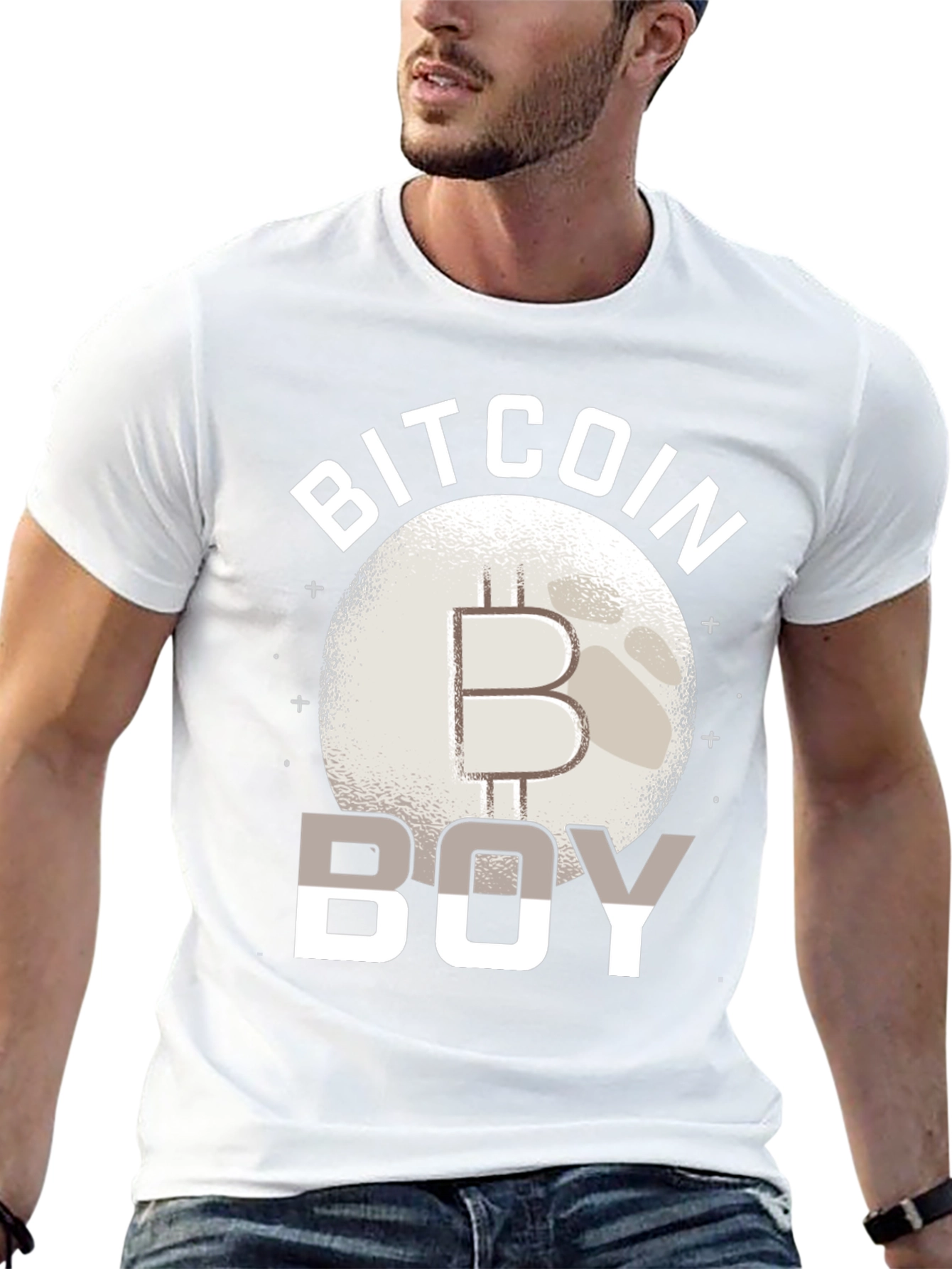 Bitcoin Boy Graphic Tee - Crypto Enthusiast Apparel