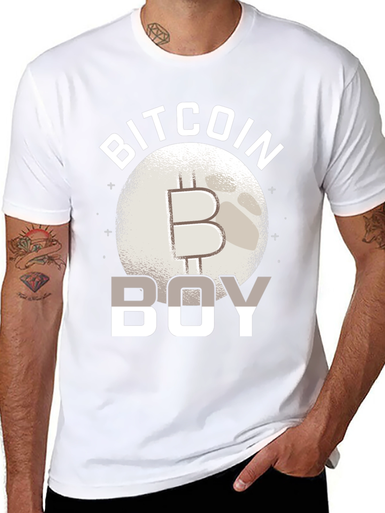 Bitcoin Boy Graphic Tee - Crypto Enthusiast Apparel
