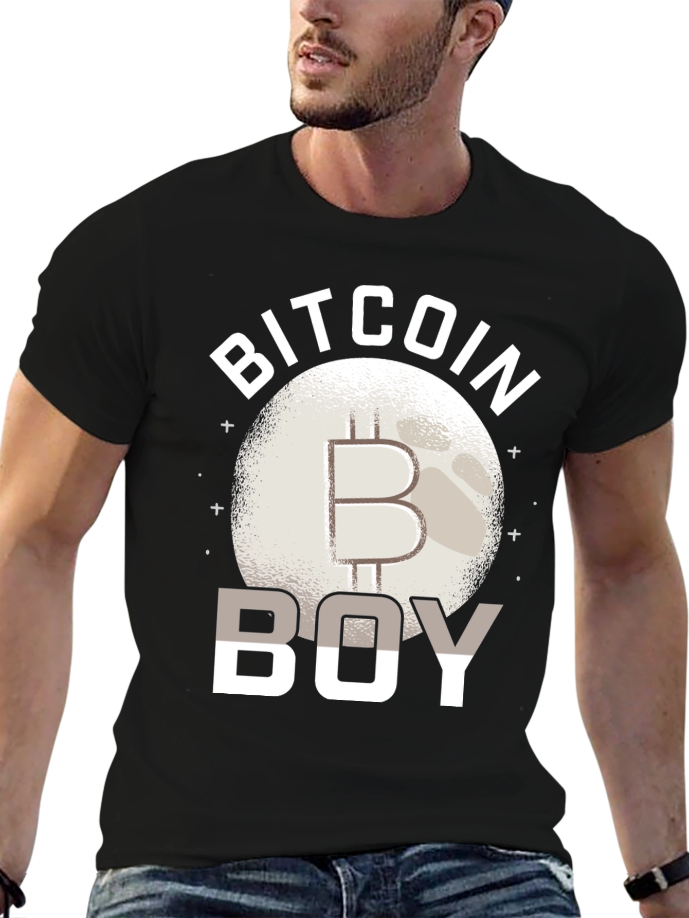 Bitcoin Boy Graphic Tee - Crypto Enthusiast Apparel
