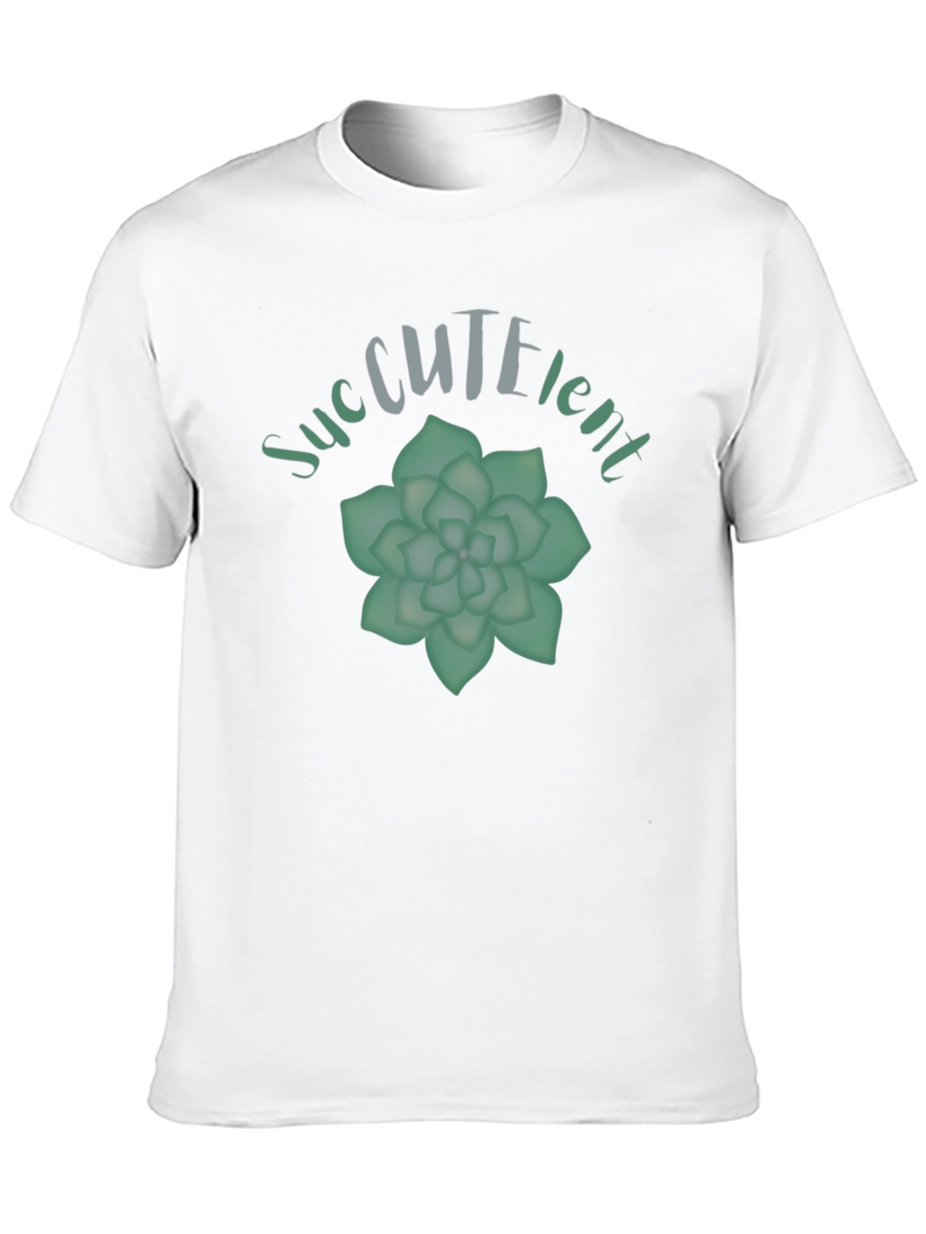 Succulent Plant Graphic Black T-Shirt