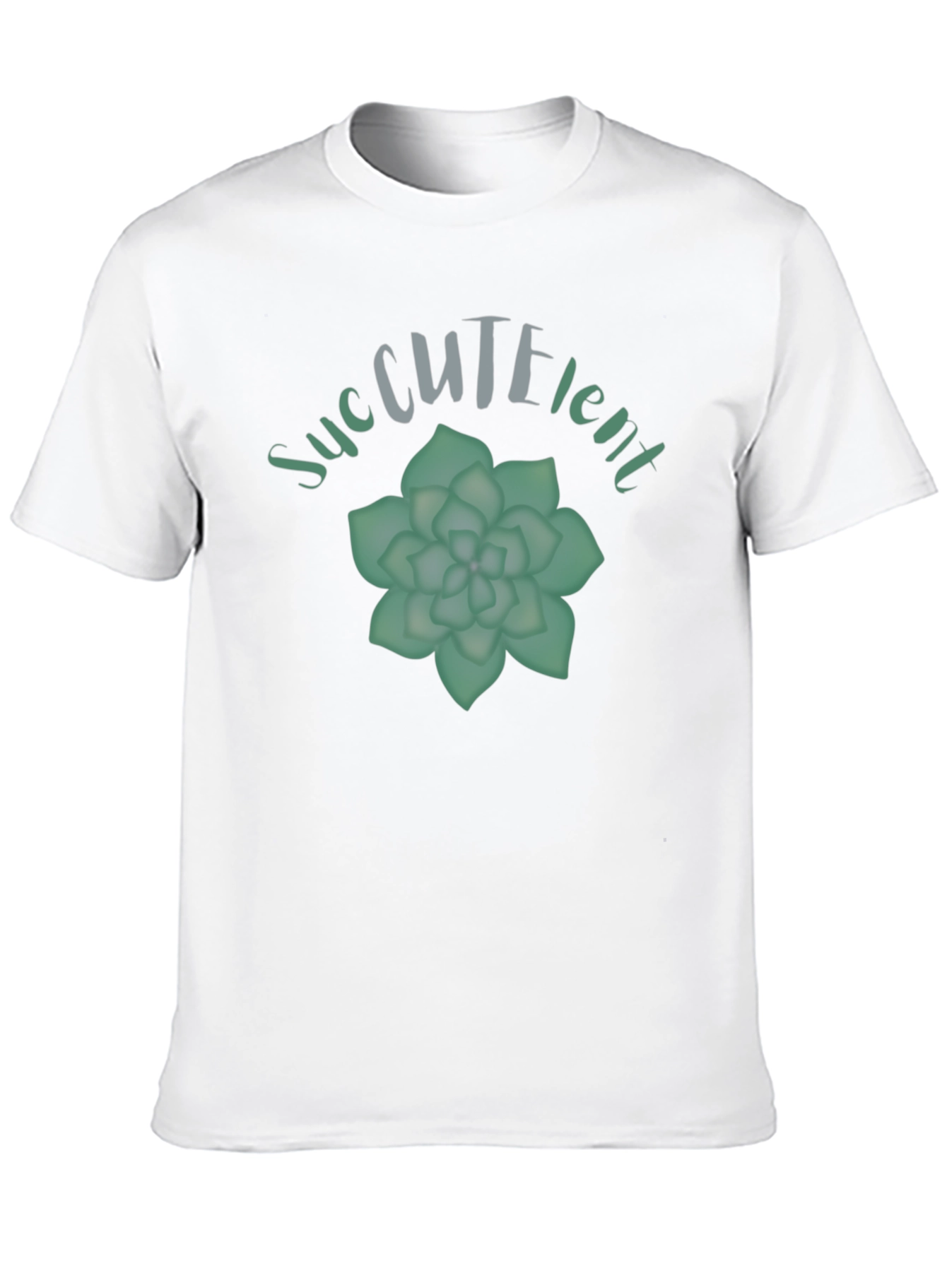 Succulent Plant Graphic Black T-Shirt