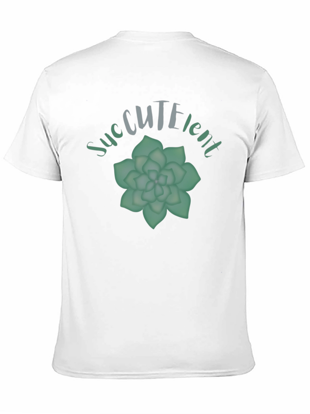Succulent Plant Graphic Black T-Shirt