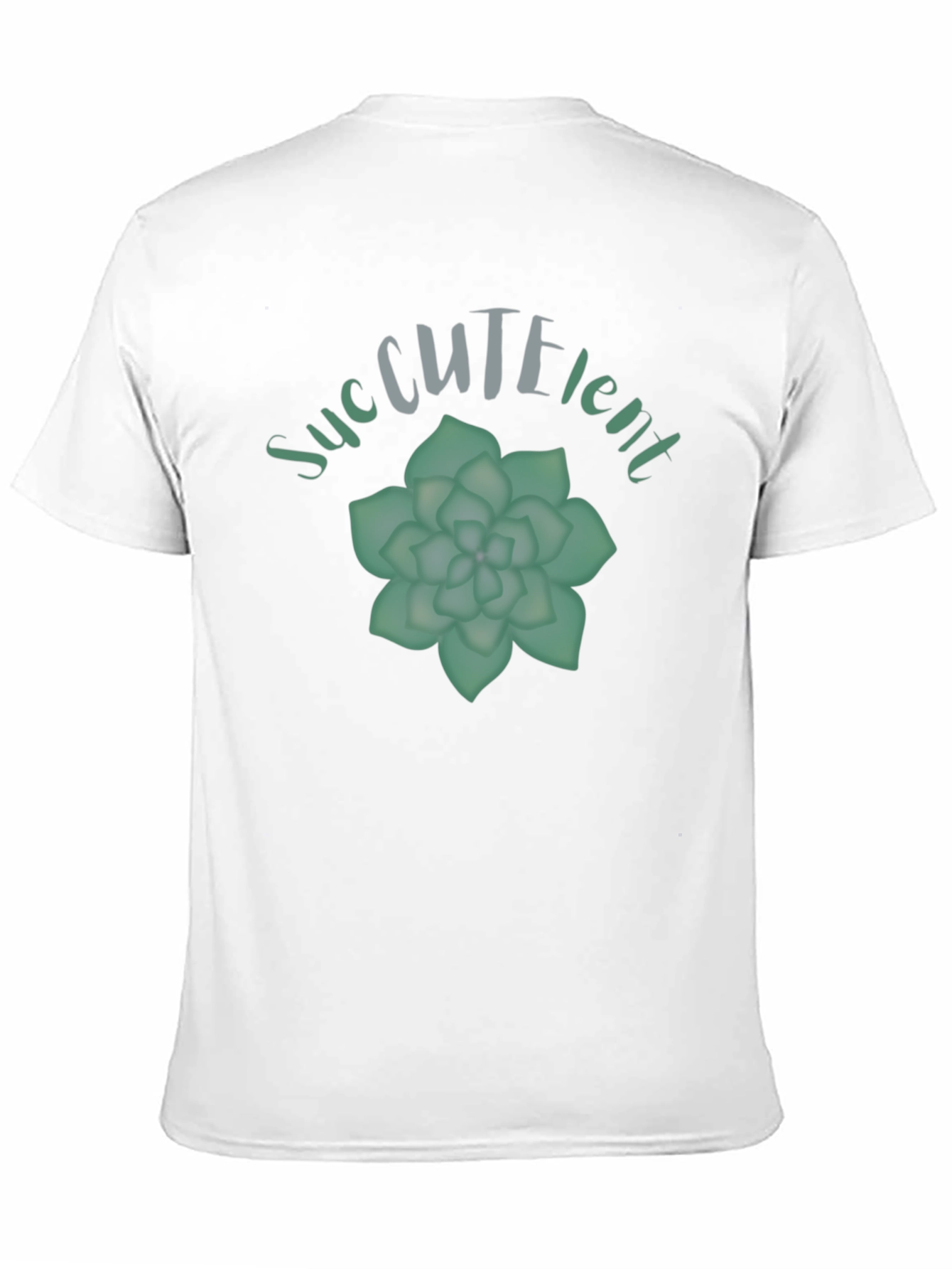 Succulent Plant Graphic Black T-Shirt