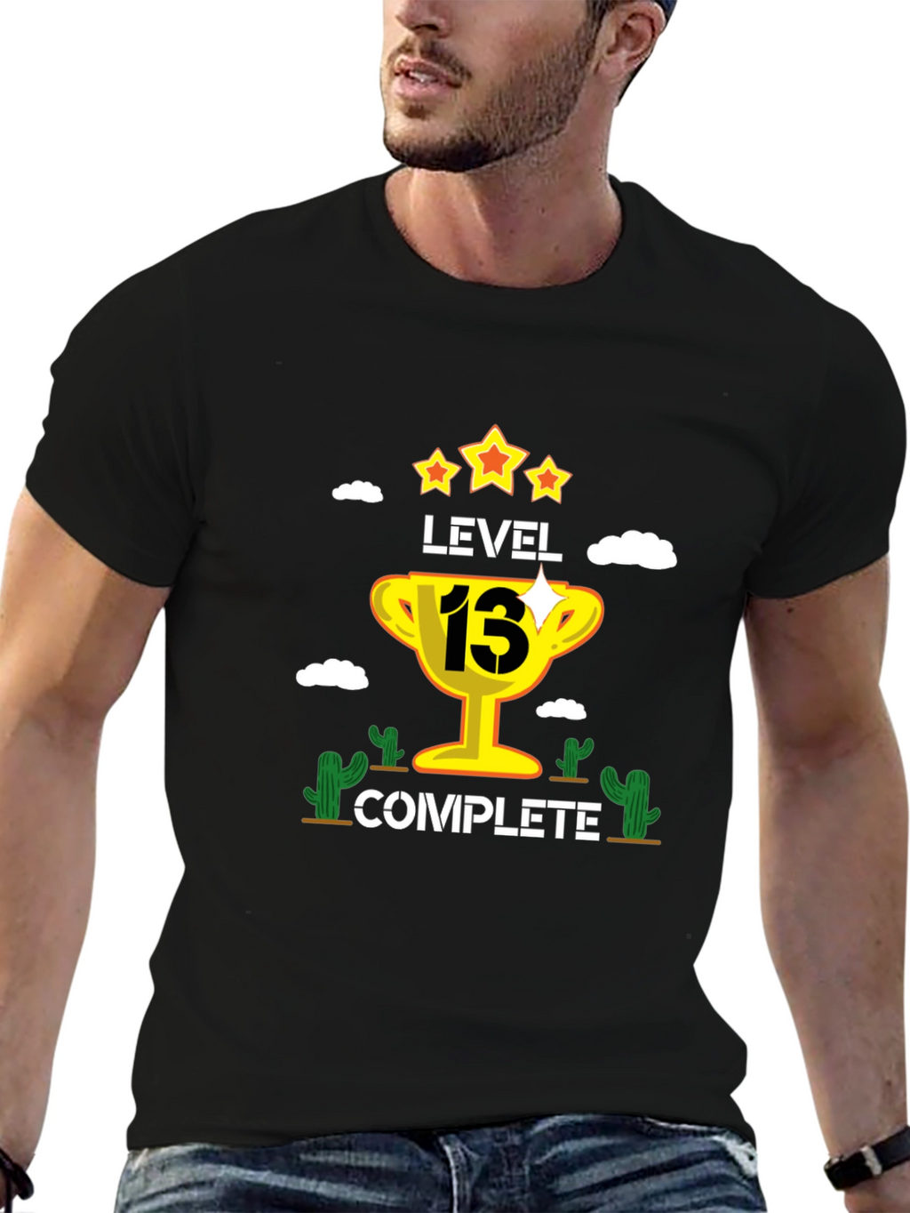 Level 13 Complete Black Graphic T-Shirt