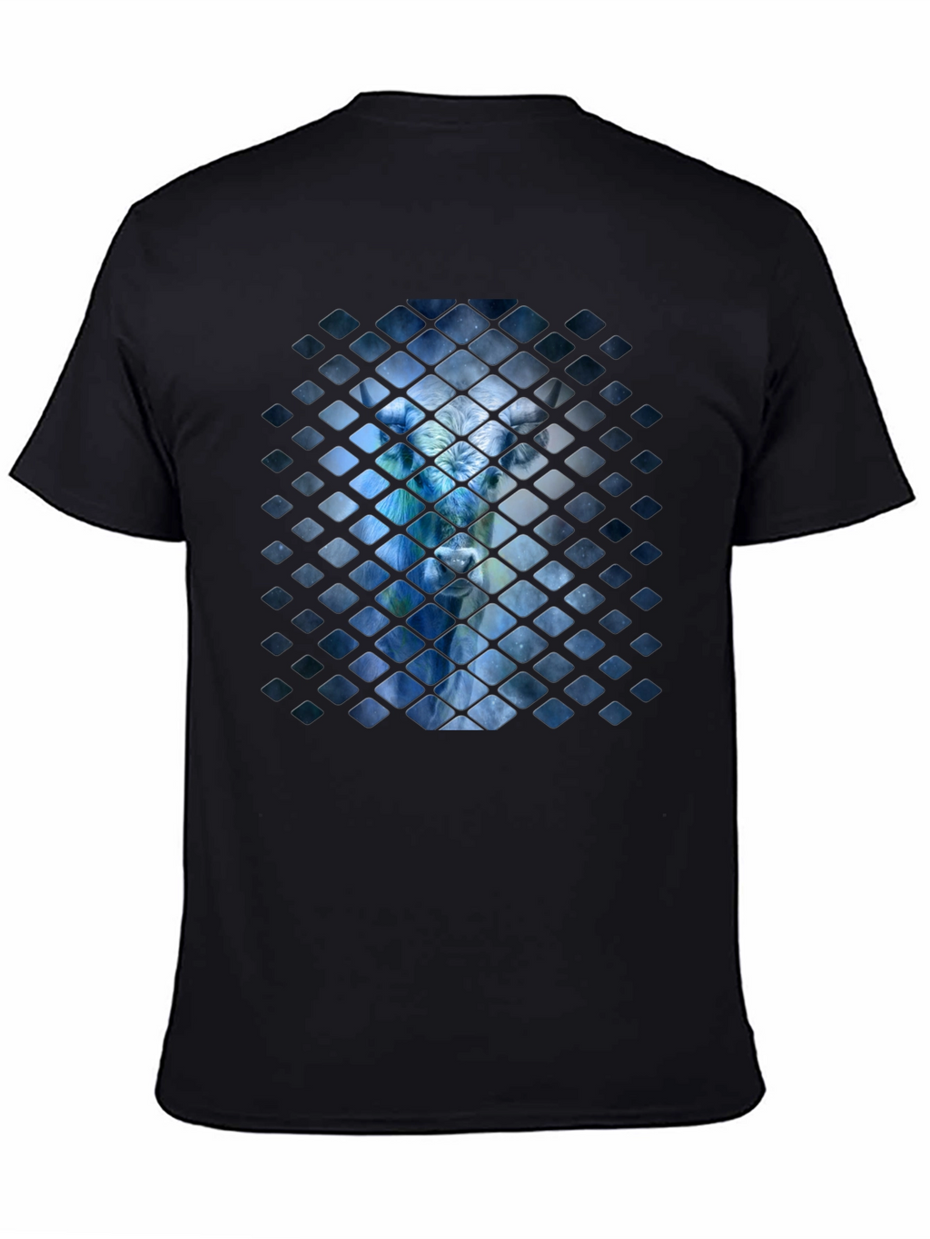 Abstract Avatar Graphic Black T-Shirt