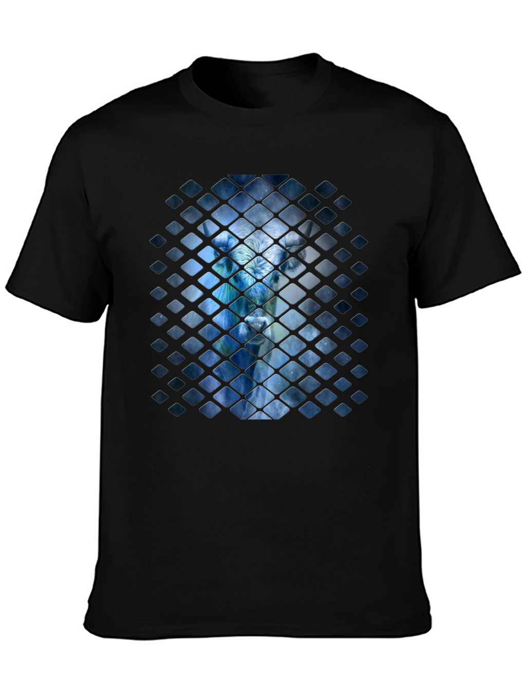 Abstract Avatar Graphic Black T-Shirt