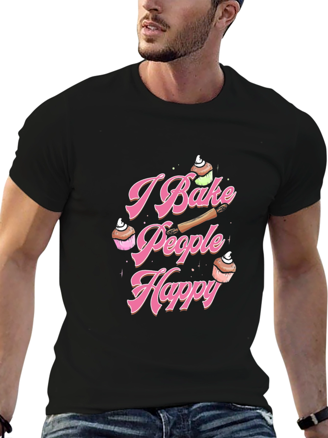 I Bake People Happy T-Shirt Baking Lover Tee