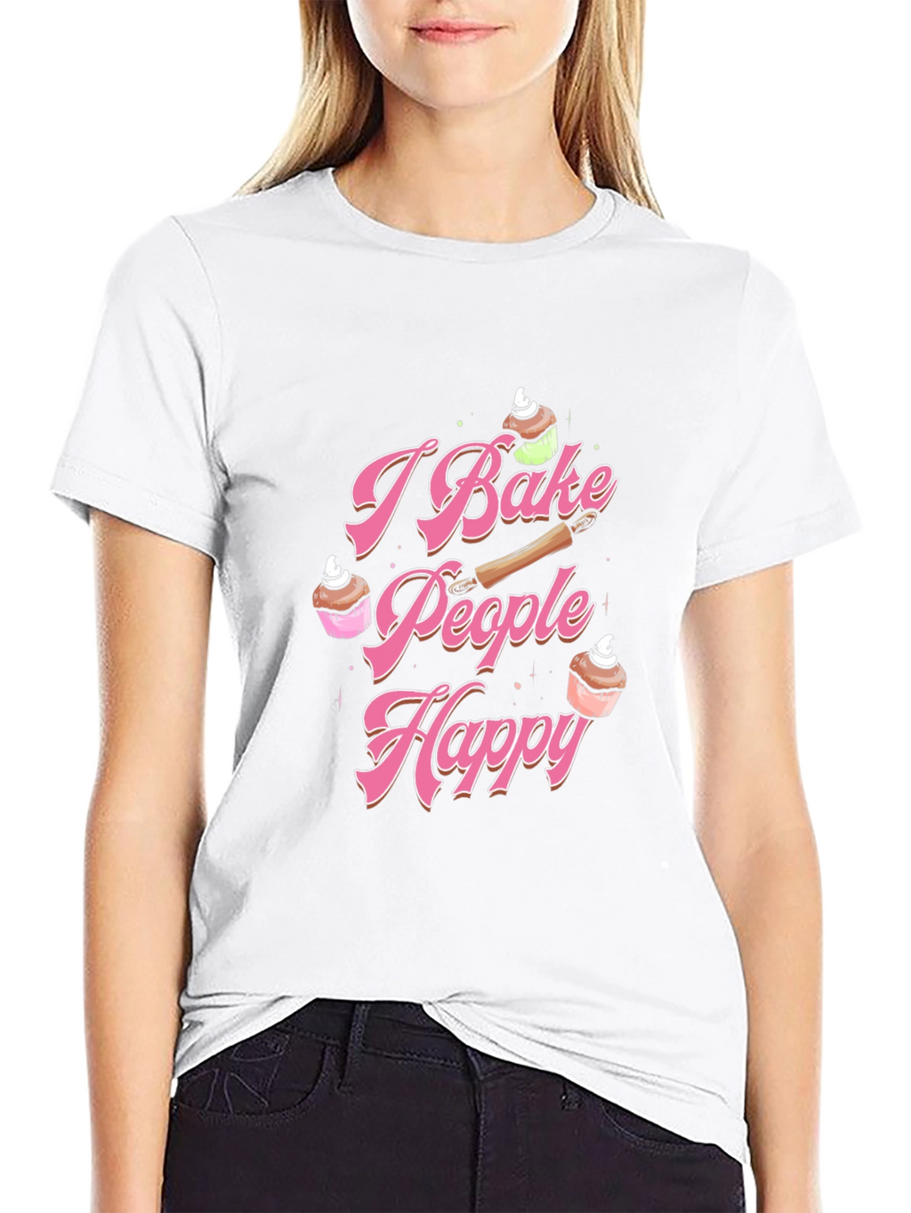 I Bake People Happy T-Shirt Baking Lover Tee