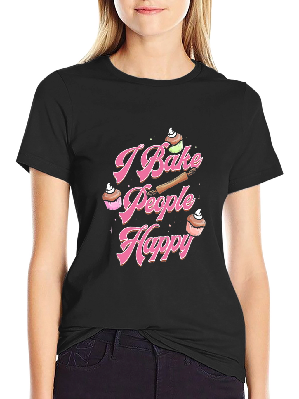 I Bake People Happy T-Shirt Baking Lover Tee