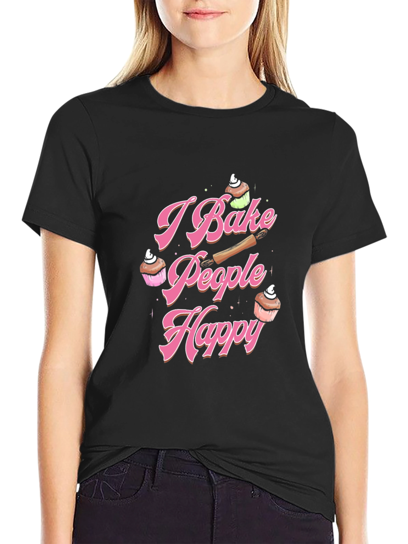 I Bake People Happy T-Shirt Baking Lover Tee