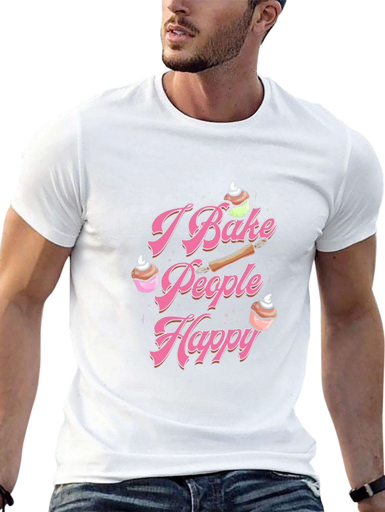 I Bake People Happy T-Shirt Baking Lover Tee