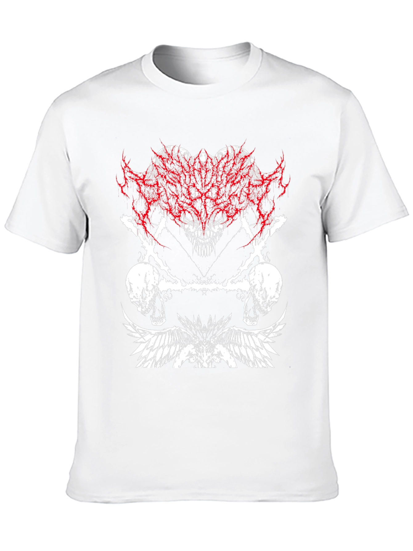 Edgy Graphic Tee - Skulls & Wings