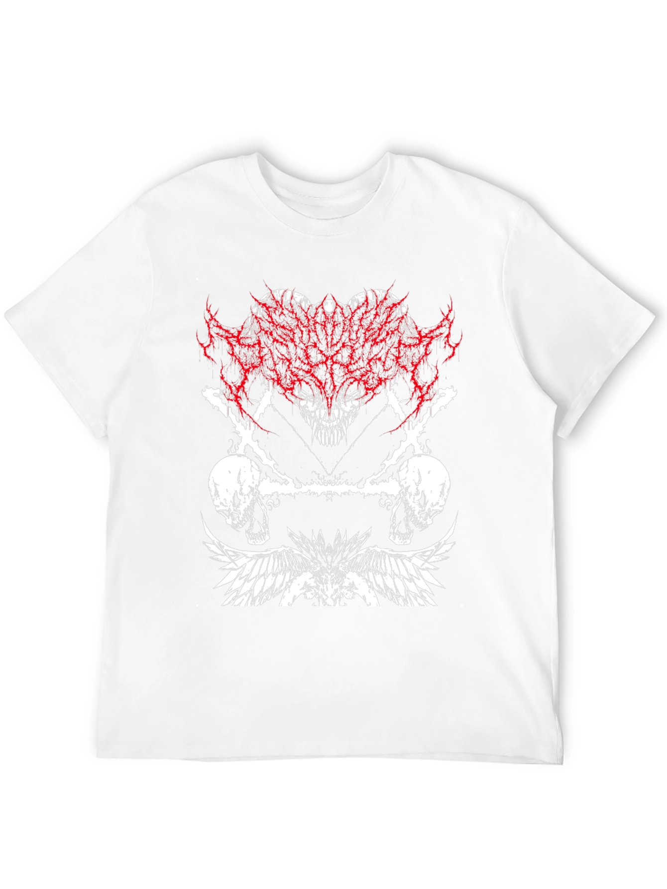 Edgy Graphic Tee - Skulls & Wings