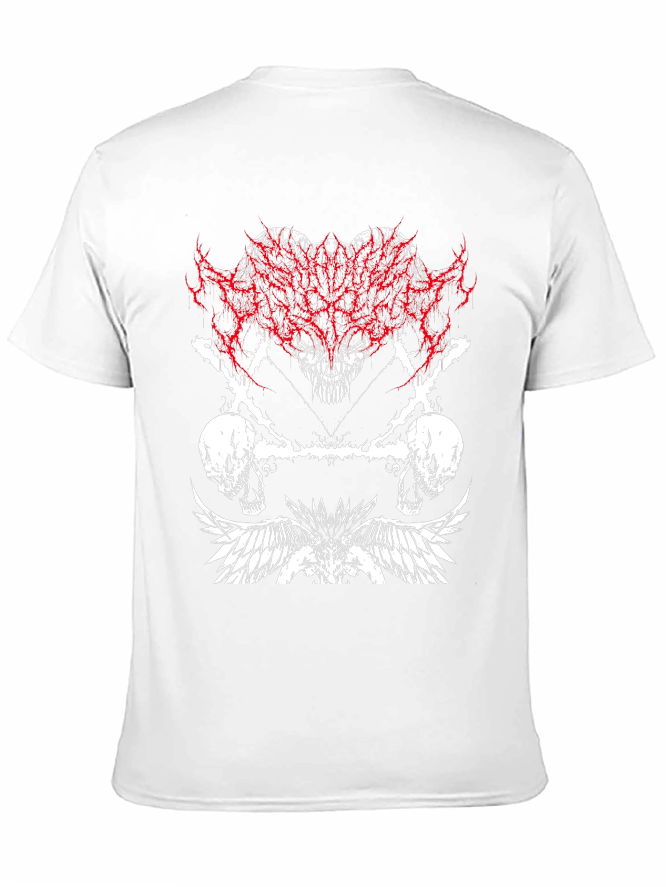 Edgy Graphic Tee - Skulls & Wings