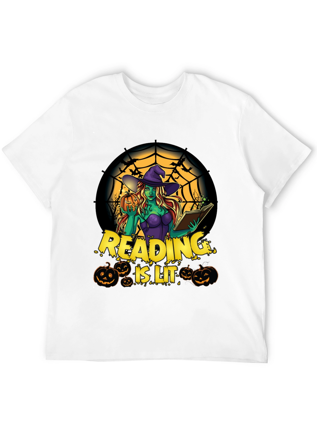 Reading is Lit Halloween Witch T-Shirt
