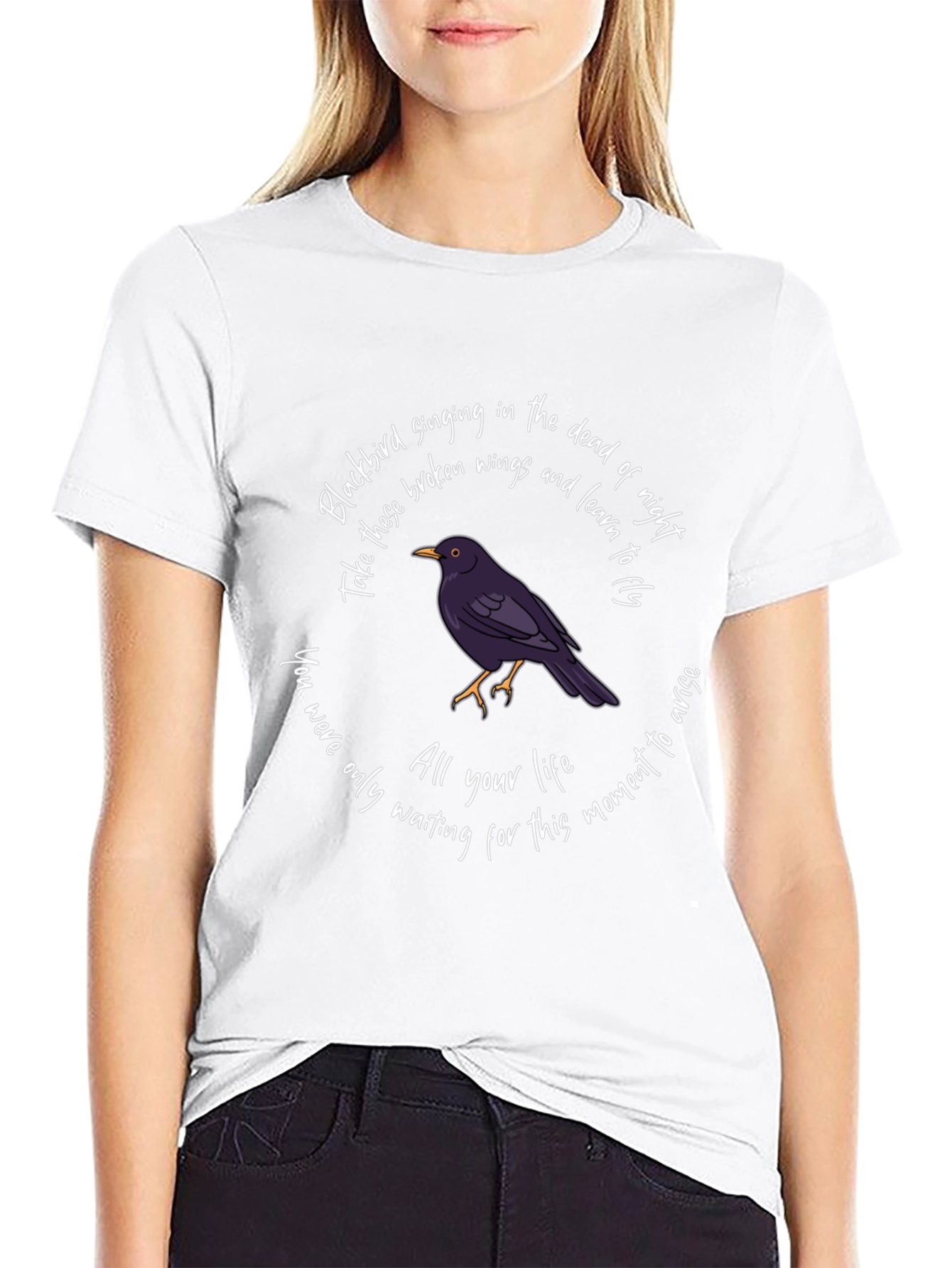 Blackbird Graphic T-Shirt: Singing in the Dead of Night