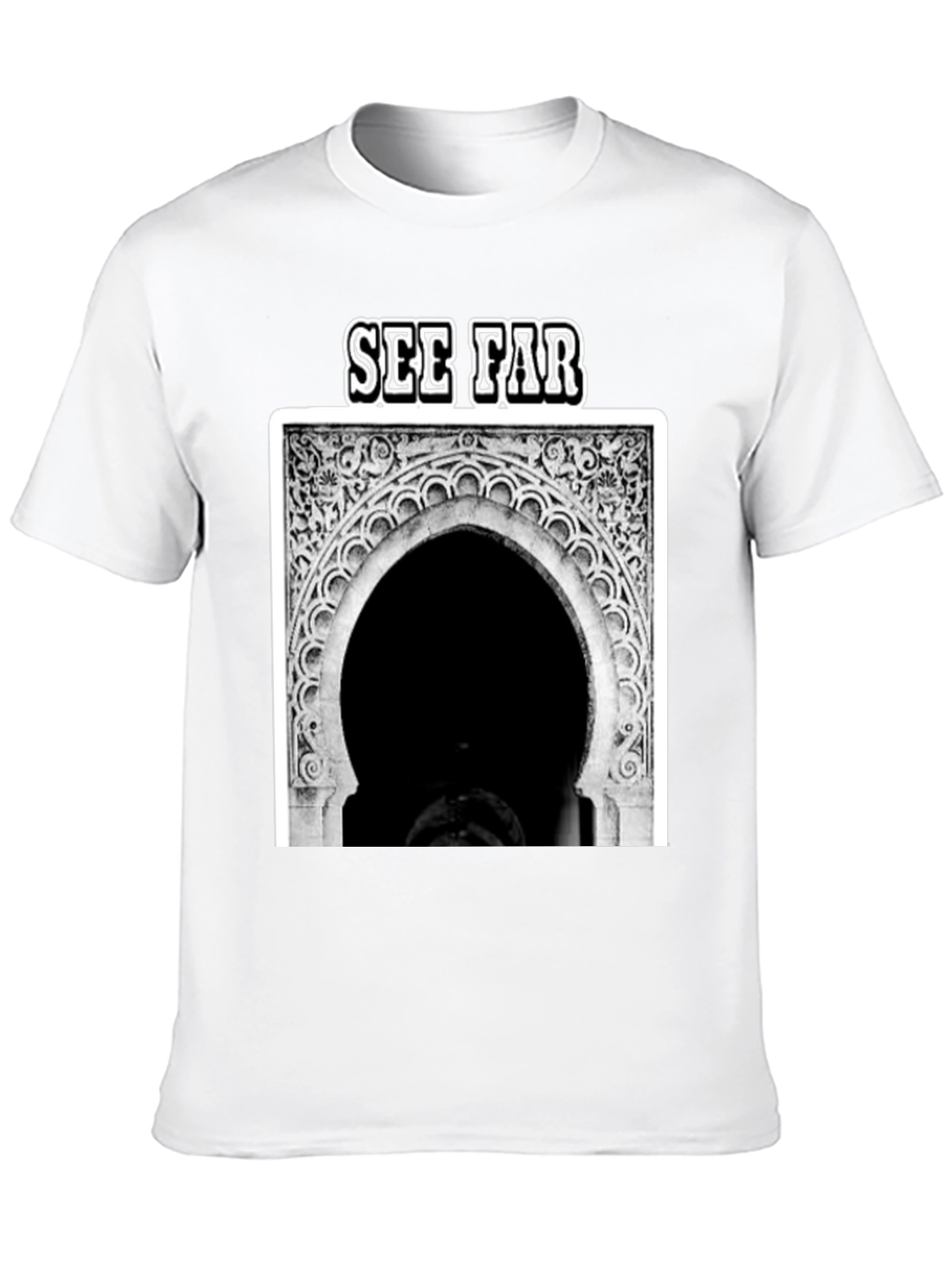 See Far Black Graphic Tee