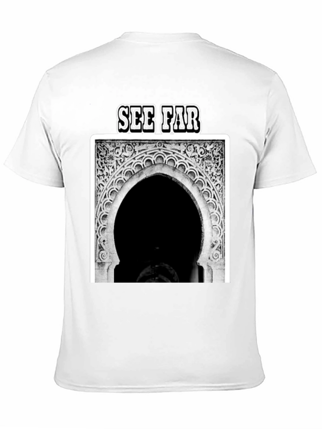 See Far Black Graphic Tee