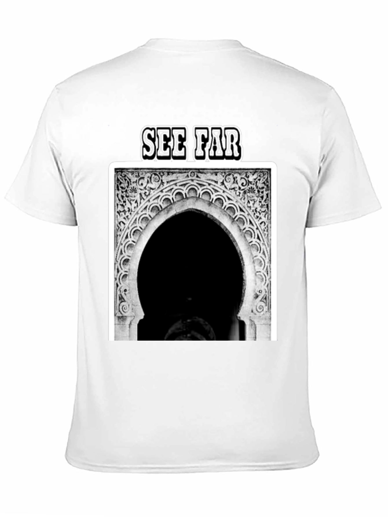 See Far Black Graphic Tee