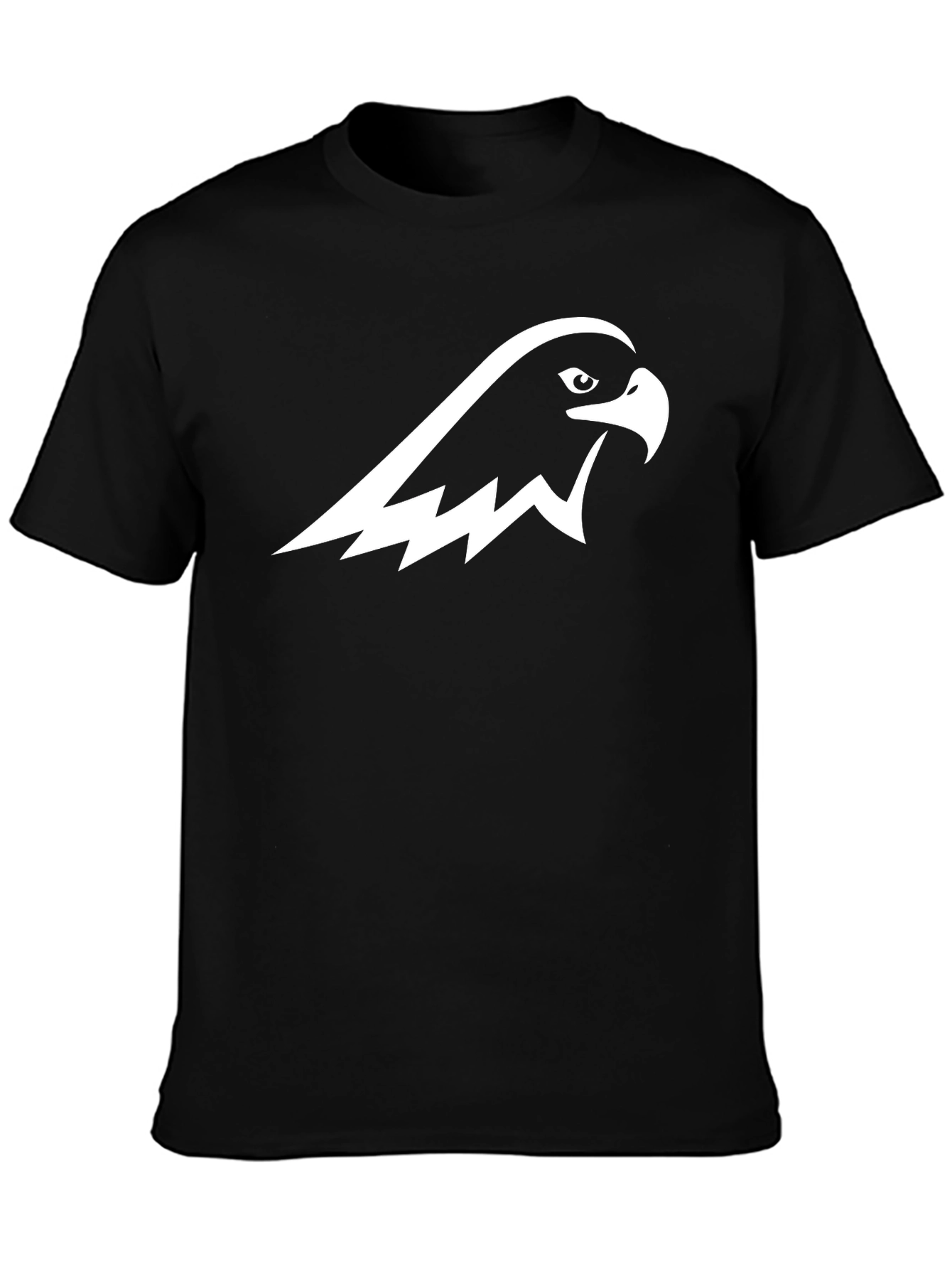 Black T-Shirt with Hawk Graphic