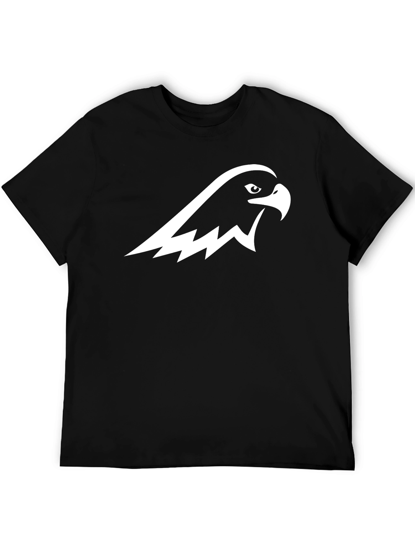 Black T-Shirt with Hawk Graphic