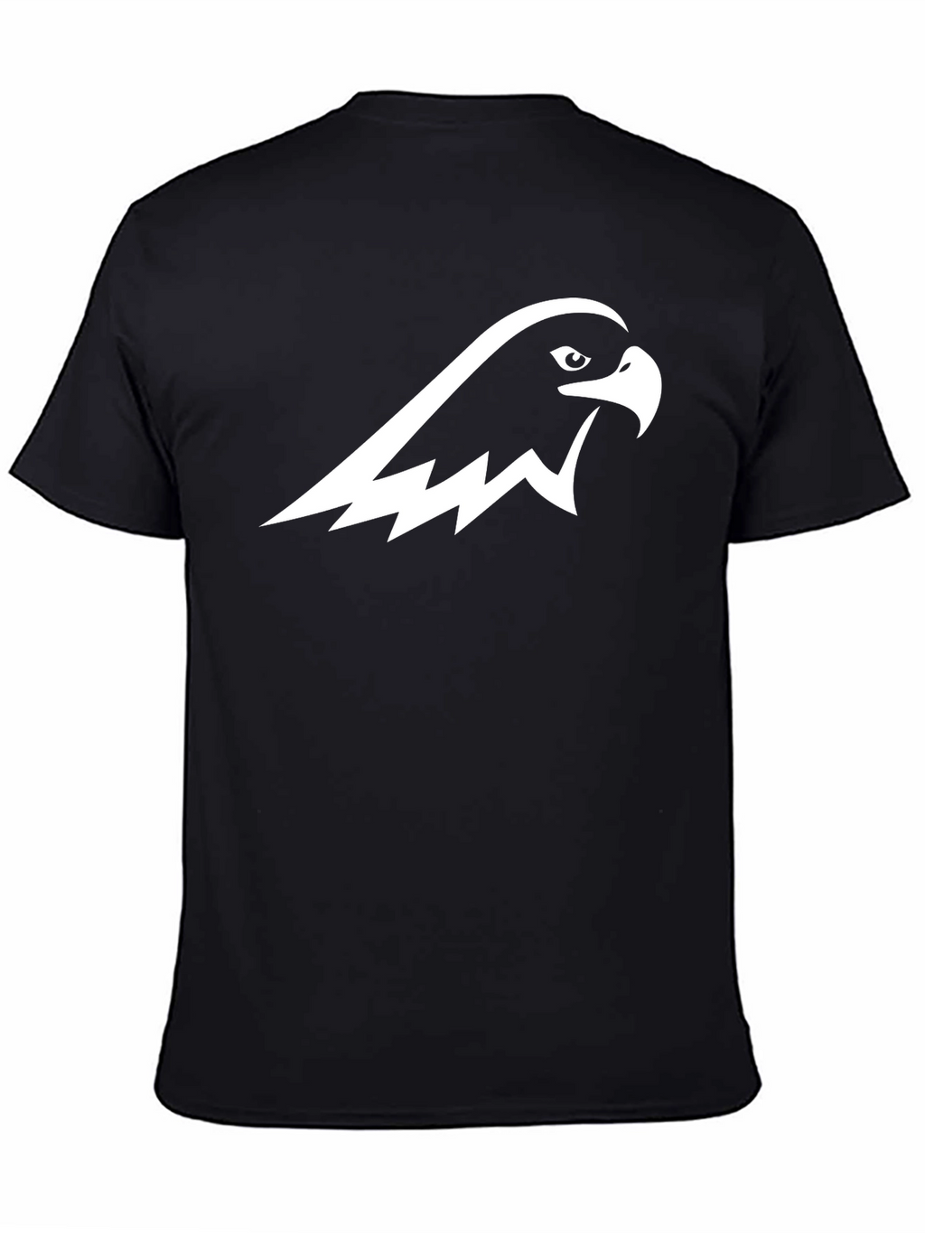 Black T-Shirt with Hawk Graphic