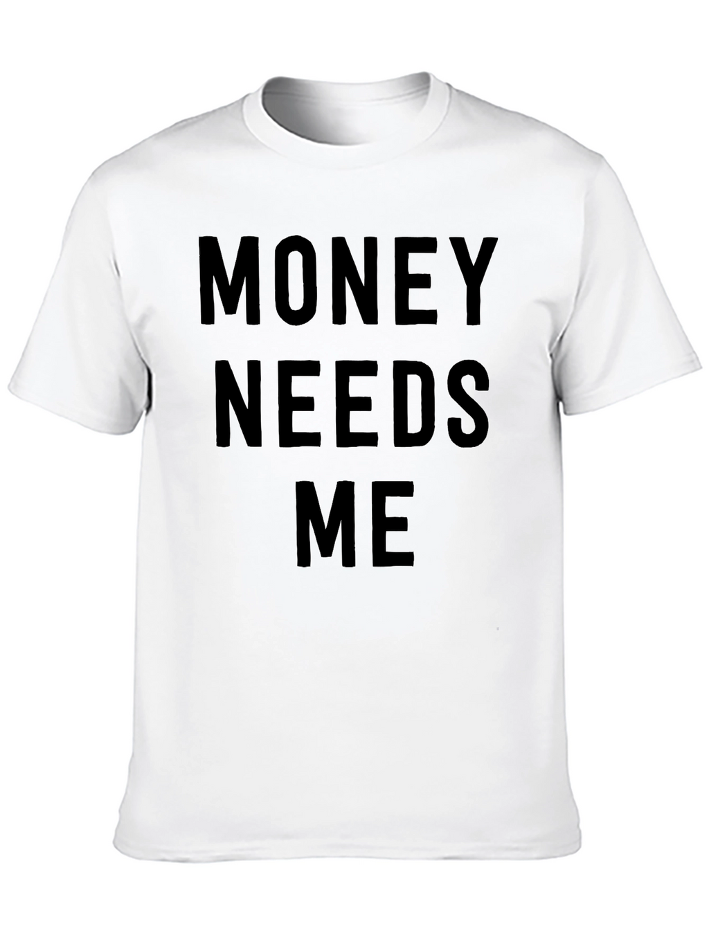 Money Needs Me Black Graphic Tee - Mens