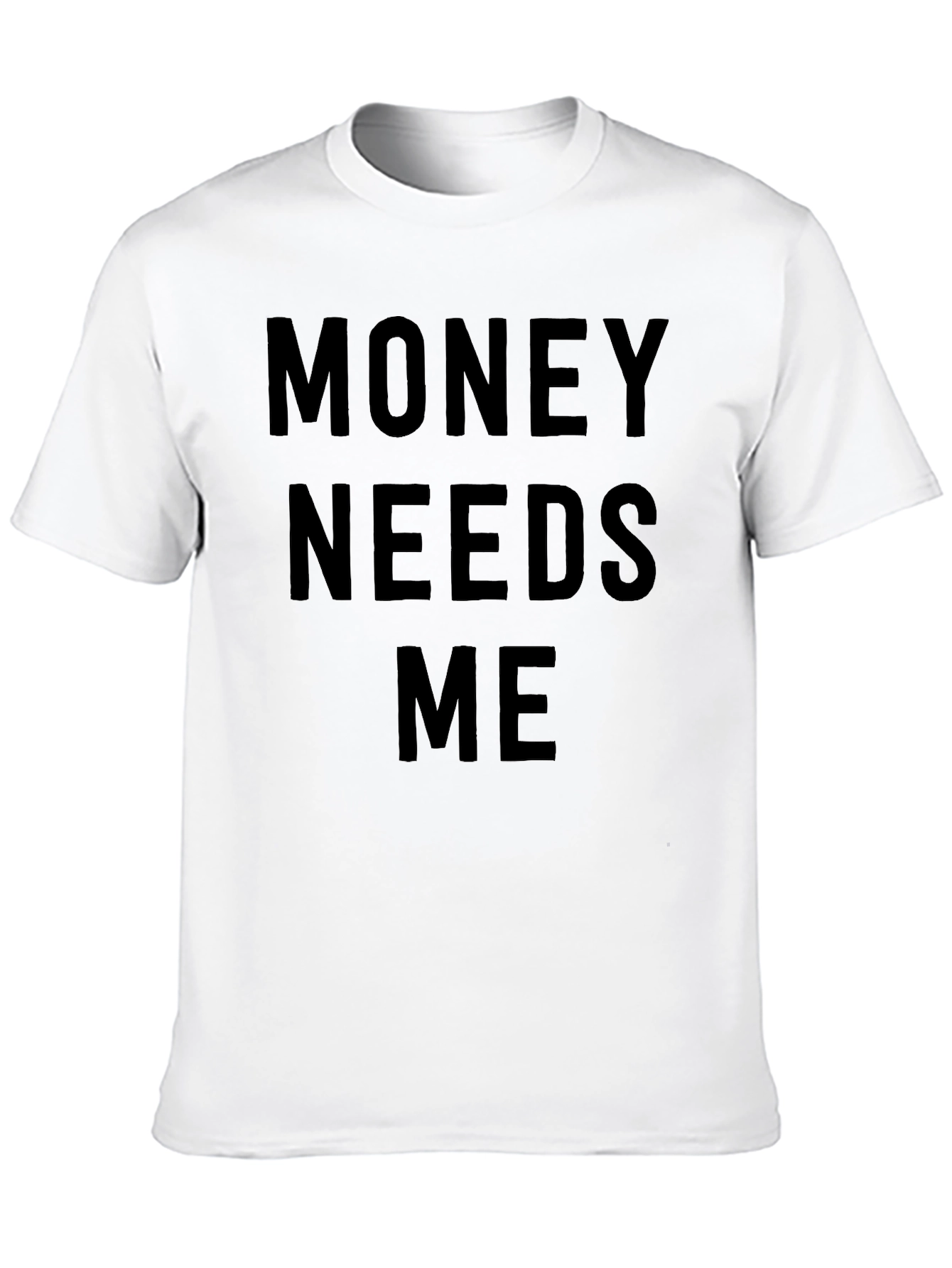 Money Needs Me Black Graphic Tee - Mens