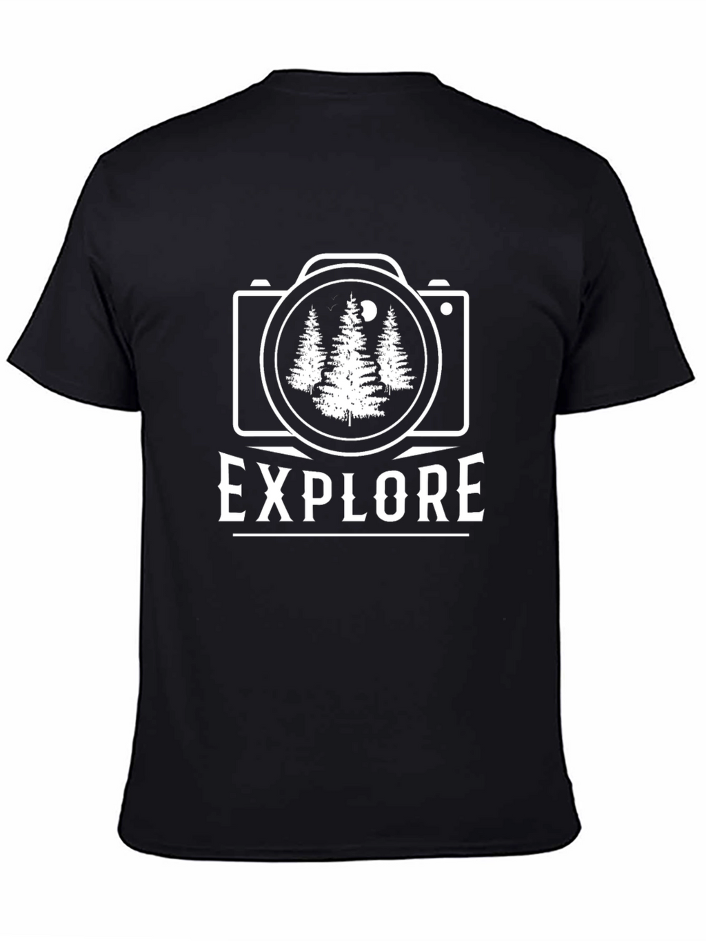 Explore Nature Camera Graphic Tee - Black