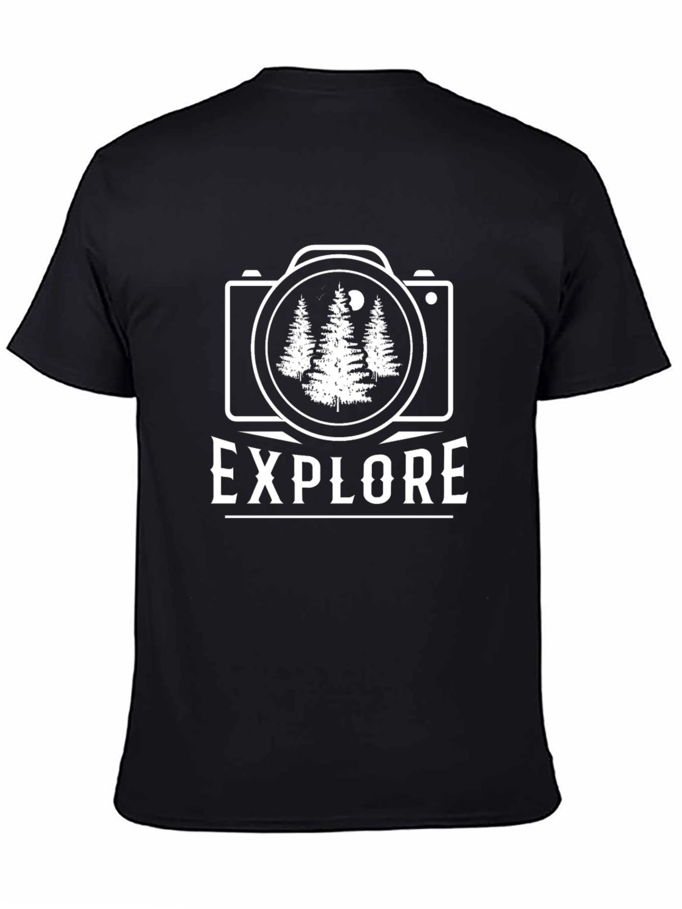 Explore Nature Camera Graphic Tee - Black