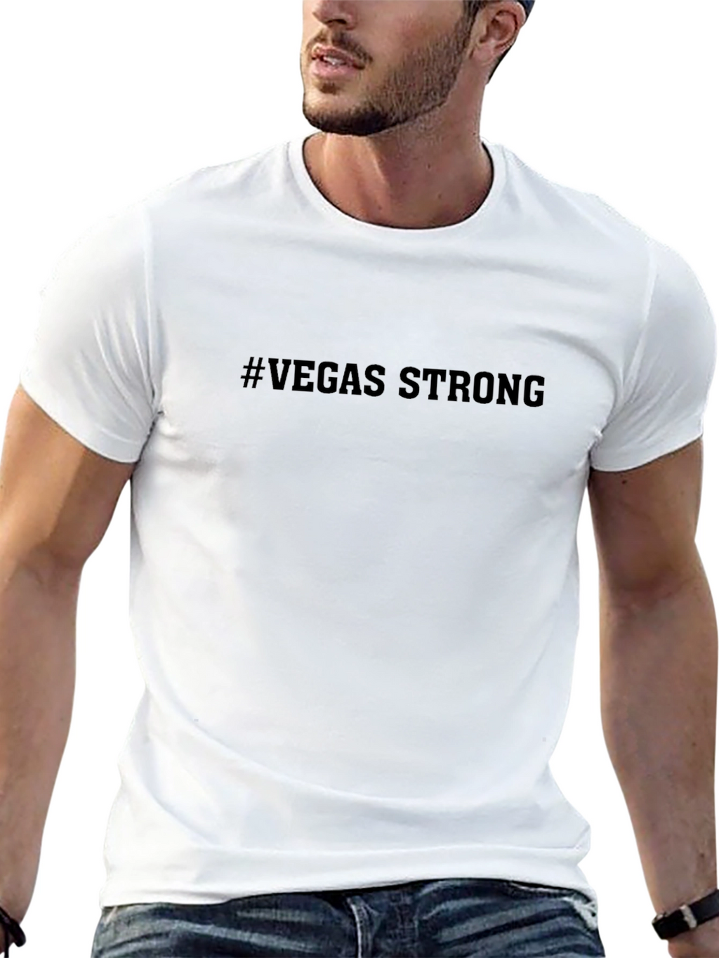 #Vegas Strong Black T-Shirt - Show Your Support
