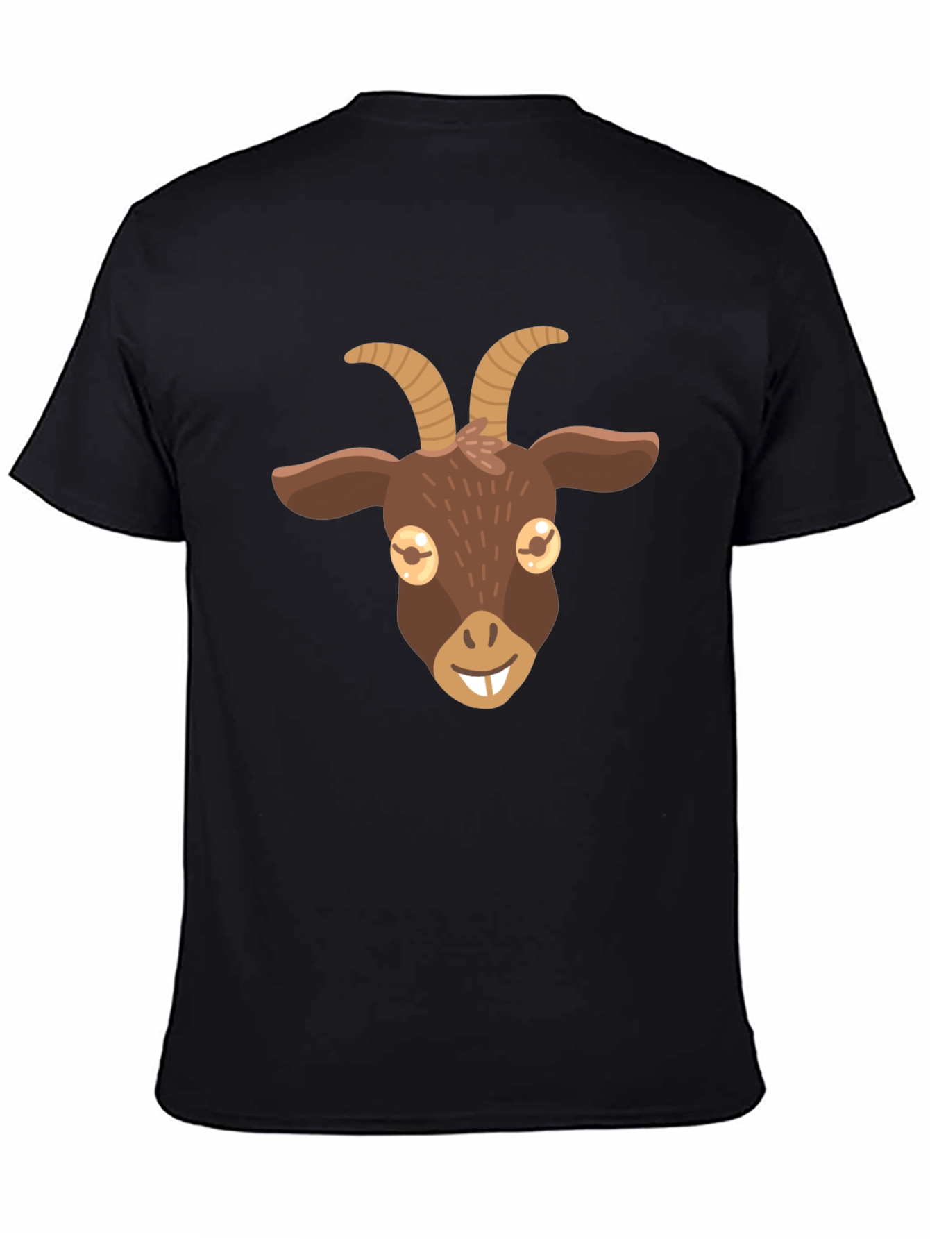 Goat Emoji Graphic Tee - Black T-Shirt