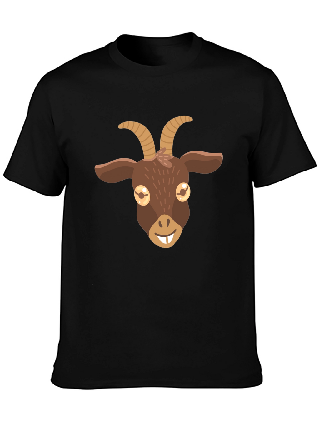 Goat Emoji Graphic Tee - Black T-Shirt